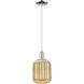 Preston 1 Light 6.75 inch Polished Chrome Mini Pendant Ceiling Light in Mercury Glass