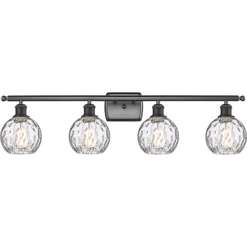Ballston Athens Water Glass 4 Light 36 inch Matte Black Bath Vanity Light Wall Light