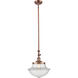 Franklin Restoration Oxford 1 Light 12 inch Antique Copper Mini Pendant Ceiling Light in Incandescent, Clear, Franklin Restoration