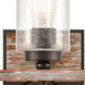Paladin LED 24 inch Matte Black Bath Vanity Light Wall Light in Seedy Glass