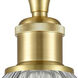 Brookfield 1 Light 5.75 inch Satin Gold Semi-Flush Mount Ceiling Light in Clear Glass
