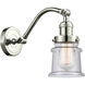Franklin Restoration Small Canton 1 Light 7 inch Polished Nickel Sconce Wall Light in Seedy Glass, Franklin Restoration