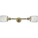Franklin Restoration Colton 2 Light 16 inch Antique Brass Bath Vanity Light Wall Light in Incandescent, Clear Halophane Glass, Franklin Restoration