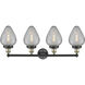 Geneseo 4 Light 33 inch Black Antique Brass Bath Vanity Light Wall Light