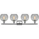 Ballston Athens 4 Light 36 inch Polished Chrome Bath Vanity Light Wall Light in Clear Glass, Ballston