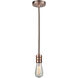 Gatsby Bare Bulb 1 Light 2 inch Antique Copper Mini Pendant Ceiling Light in Brown, Gatsby