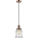 Franklin Restoration Canton 1 Light 6 inch Antique Copper Mini Pendant Ceiling Light in Incandescent, Seedy, Franklin Restoration