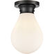 Genesis 1 Light 7.88 inch Matte Black Flush Mount Ceiling Light