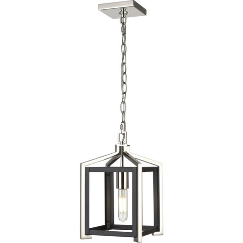 Wiscoy 1 Light 8 inch Black Polished Nickel Pendant Ceiling Light