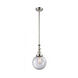 Franklin Restoration Large Beacon 1 Light 8 inch Polished Nickel Mini Pendant Ceiling Light in Clear Glass, Franklin Restoration