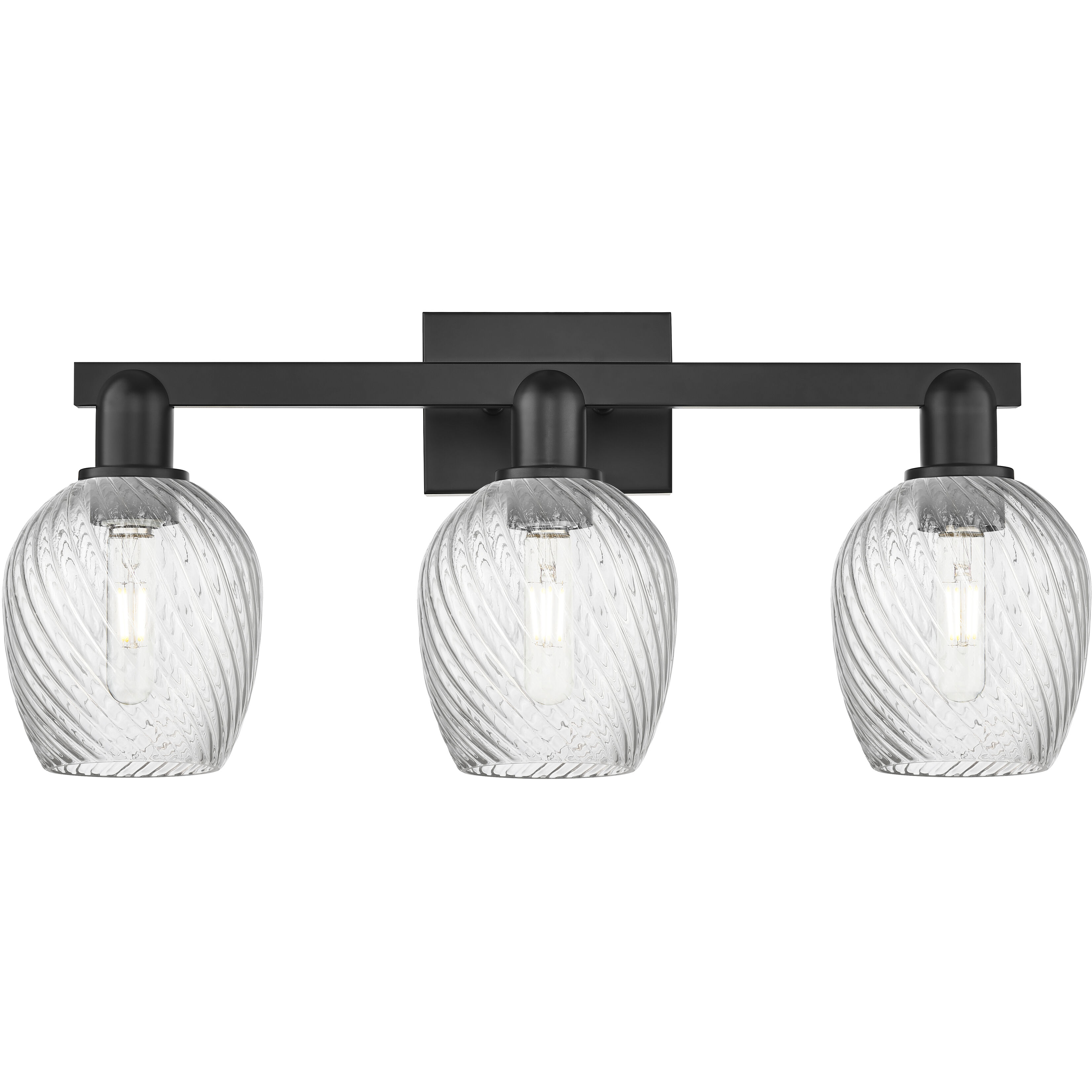 Arcadia Salina 3 Light 24.75 inch Matte Black Bath Vanity Light Wall Light