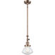 Franklin Restoration Olean 1 Light 6.75 inch Antique Copper Mini Pendant Ceiling Light in Incandescent, Seedy, Franklin Restoration