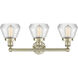 Fulton 3 Light 24.5 inch Antique Brass Bath Vanity Light Wall Light in Clear