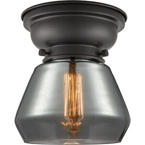 Aditi Fulton 1 Light 7 inch Antique Brass Flush Mount Ceiling Light in Incandescent, Clear Glass, Aditi