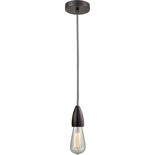 Fairchild Bare Bulb 1 Light 2 inch Oil Rubbed Bronze Mini Pendant Ceiling Light in Zebra, Fairchild