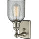 Ballston Caledonia 1 Light 5 inch Brushed Satin Nickel Sconce Wall Light in Charcoal Glass, Ballston