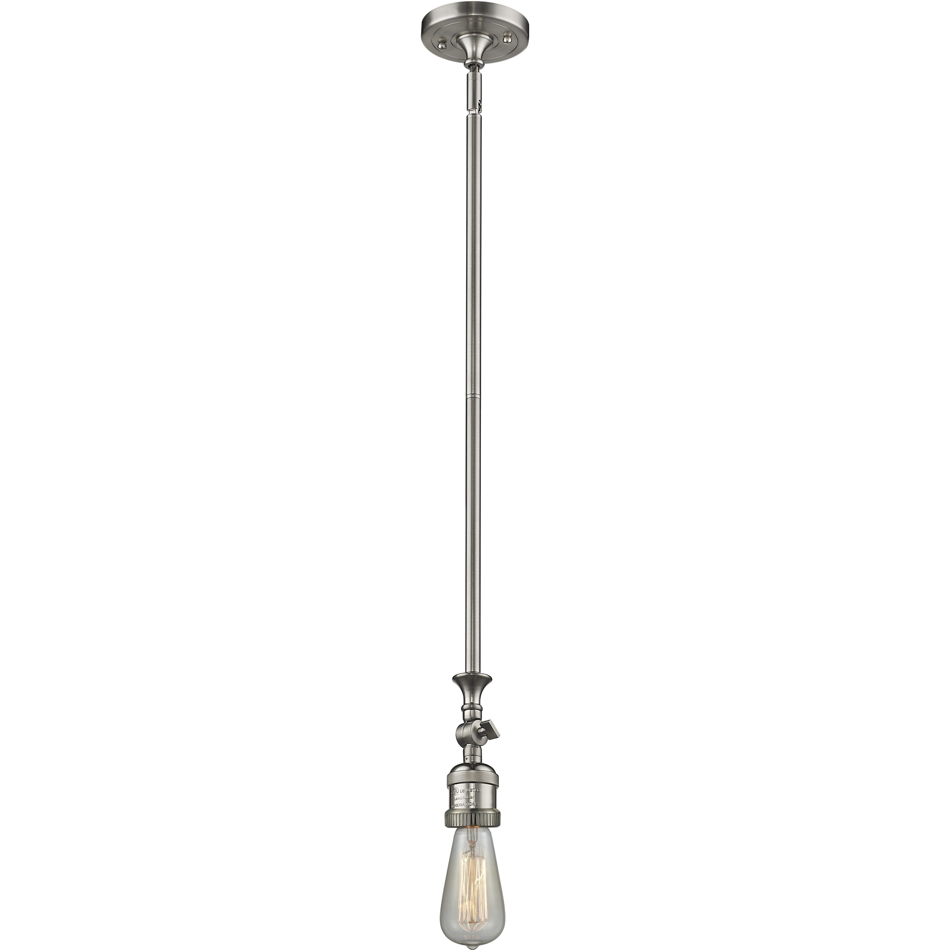 Franklin Restoration Bell LED 8 inch Brushed Satin Nickel Mini Pendant Ceiling Light in Plated Smoke, Franklin Restoration