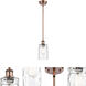 Ballston Candor 1 Light 5 inch Antique Copper Pendant Ceiling Light in Clear Waterglass, Ballston