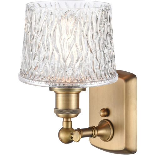 Ballston Niagra 1 Light 7 inch Brushed Brass Sconce Wall Light, Ballston