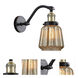 Franklin Restoration Chatham LED 6 inch Black Antique Brass Sconce Wall Light in Mercury Glass, Franklin Restoration