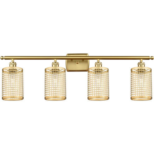 Nestbrook 4 Light 36 inch Satin Gold Bath Vanity Light Wall Light
