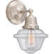 Aditi Small Oxford 1 Light 7.5 inch Brushed Satin Nickel Sconce Wall Light, Aditi