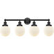 Beacon 4 Light 33.5 inch Matte Black Bath Vanity Light Wall Light