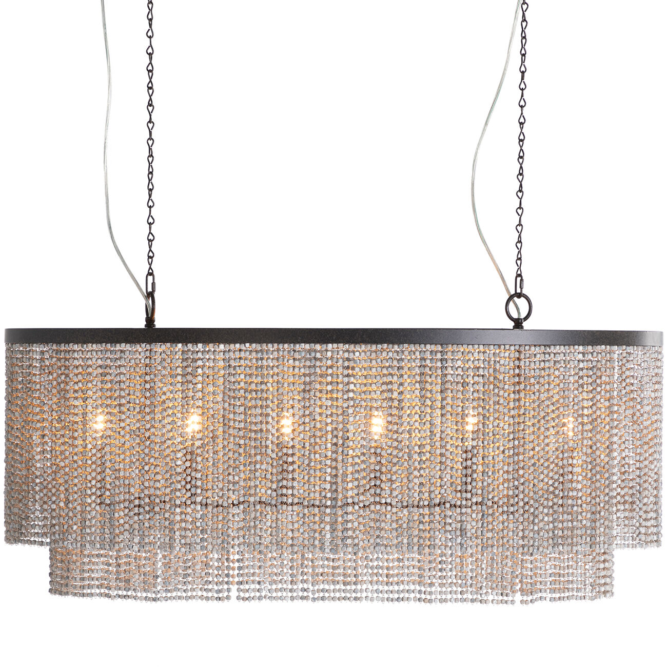 Etienne 6 Light 44.5 inch Venetian Rust / Antique White Chandelier Ceiling Light