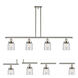 Ballston Small Bell 4 Light 48 inch Polished Nickel Island Light Ceiling Light in Clear Glass