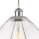Ballston Dome 1 Light 16 inch White and Polished Chrome Pendant Ceiling Light in Seedy Glass
