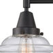 Caden 3 Light 26 inch Matte Black Bath Vanity Light Wall Light in Seedy Glass