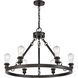 Ballston Saloon 6 Light 30 inch Matte Black Chandelier Ceiling Light in Incandescent, Ballston