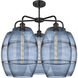 Ballston Vaz 5 Light 28 inch Matte Black Stem Hung Chandelier Ceiling Light