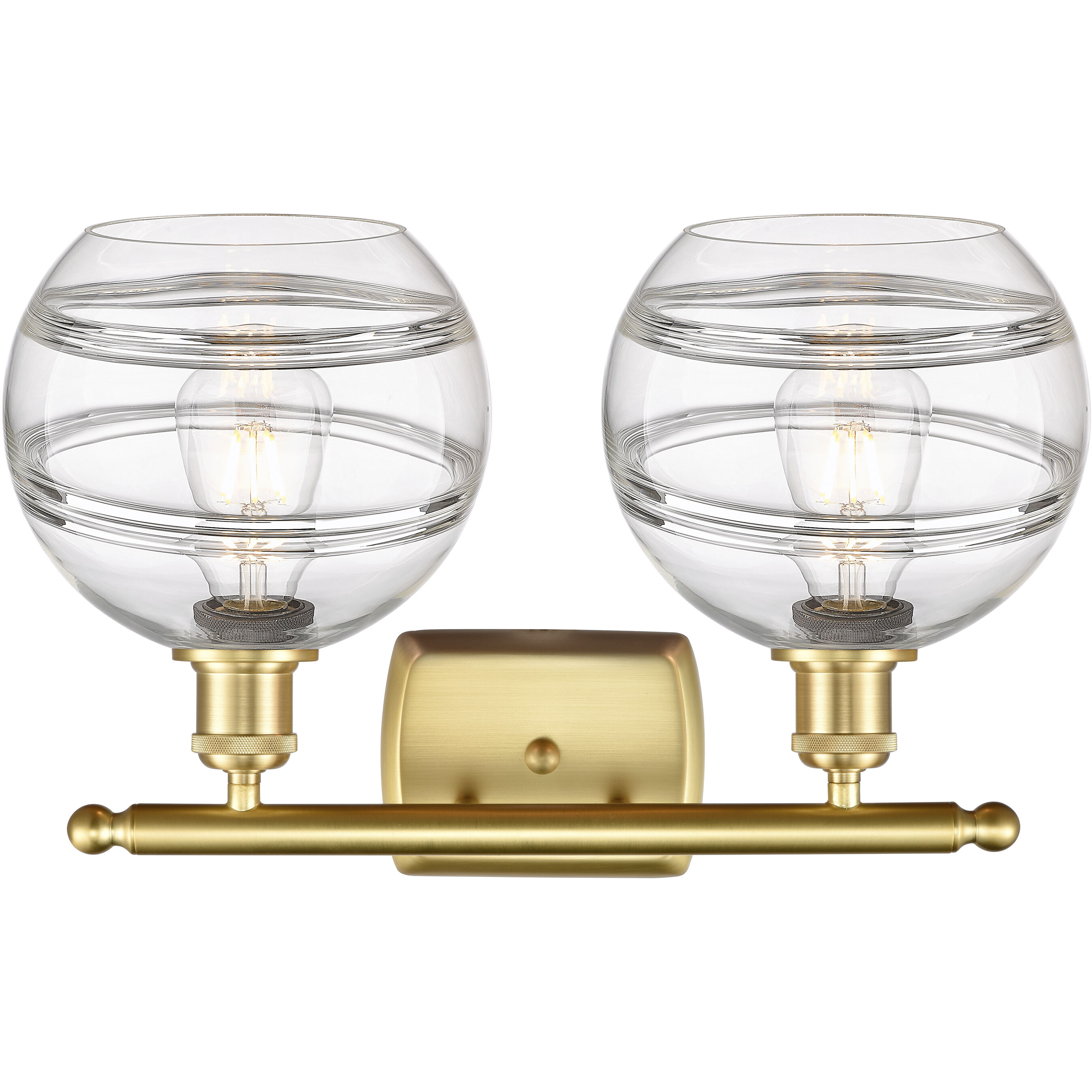 Ballston Rochester 2 Light 18 inch Satin Gold Bath Vanity Light Wall Light