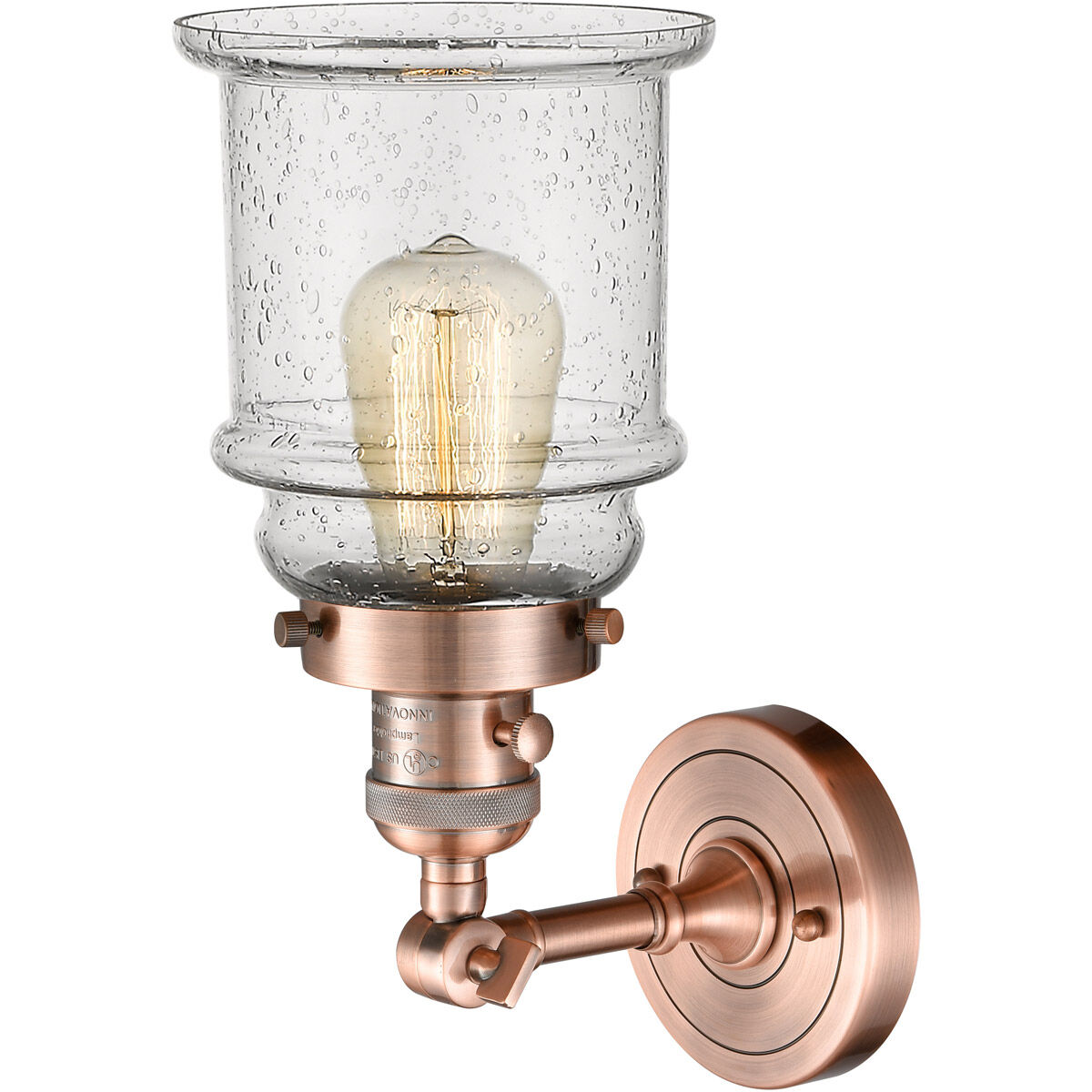 Franklin Restoration Canton LED 7 inch Antique Copper Sconce Wall Light, Franklin Restoration