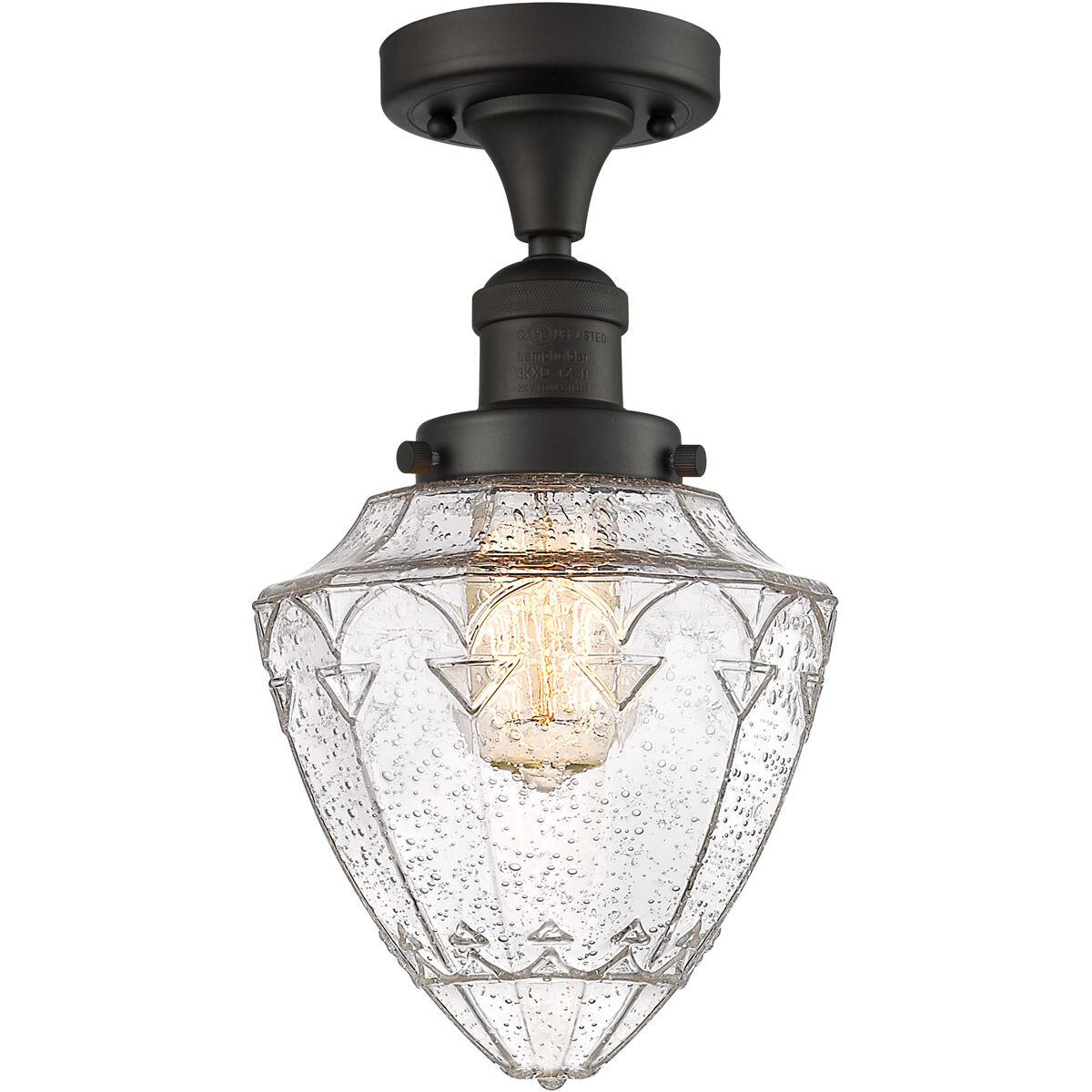 Franklin Restoration Bullet LED 7 inch Oil Rubbed Bronze Semi-Flush Mount Ceiling Light