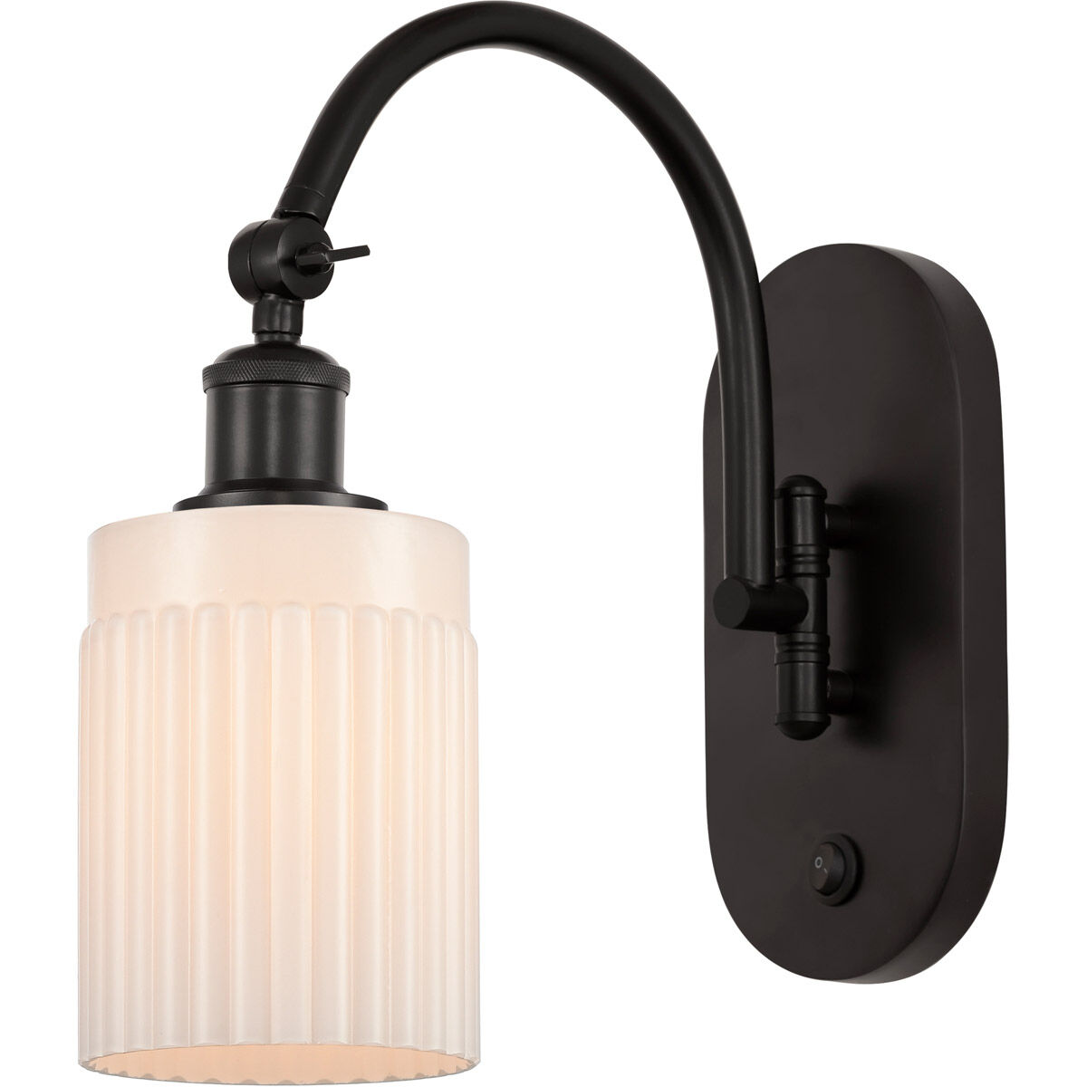 Ballston Hadley LED 5.3 inch Oil Rubbed Bronze Sconce Wall Light in Matte White Glass