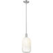 Downtown Urban Brookhaven Cloche 1 Light 7 inch Brushed Satin Nickel Mini Pendant Ceiling Light in Opal Glass