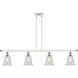 Ballston Hanover LED 48 inch White and Polished Chrome Island Light Ceiling Light in Fishnet Glass, Ballston