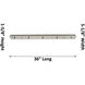 Custom Cord Satin Nickel Multi Port Canopy, Rectangular