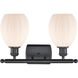Ballston Eaton 2 Light 16 inch Matte Black Bath Vanity Light Wall Light, Ballston