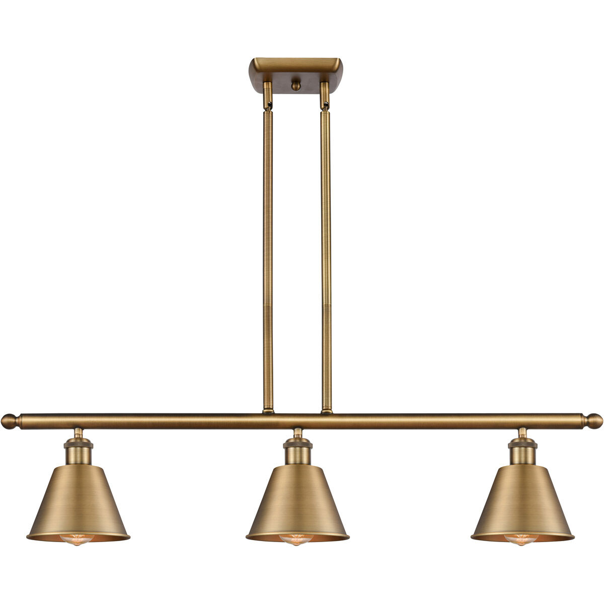 Ballston Smithfield LED 36 inch Brushed Brass Island Light Ceiling Light, Ballston