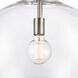 Newton Sphere 1 Light 18 inch Brushed Satin Nickel Pendant Ceiling Light