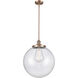Franklin Restoration Beacon 1 Light 16 inch Antique Copper Pendant Ceiling Light in Incandescent, Seedy