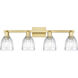 Arcadia Brookfield 4 Light 32.75 inch Satin Gold Bath Vanity Light Wall Light