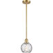 Ballston Athens Water Glass 1 Light 6 inch Satin Gold Mini Pendant Ceiling Light
