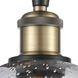 Ballston Athens 1 Light 8 inch Black Antique Brass Semi-Flush Mount Ceiling Light in Seedy Glass, Ballston