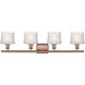 Ballston Niagra 4 Light 36 inch Antique Copper Bath Vanity Light Wall Light, Ballston