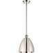 Ballston Dome 1 Light 9 inch Polished Nickel Pendant Ceiling Light
