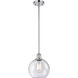 Ballston Athens 1 Light 8 inch Polished Chrome Pendant Ceiling Light in Seedy Glass, Ballston